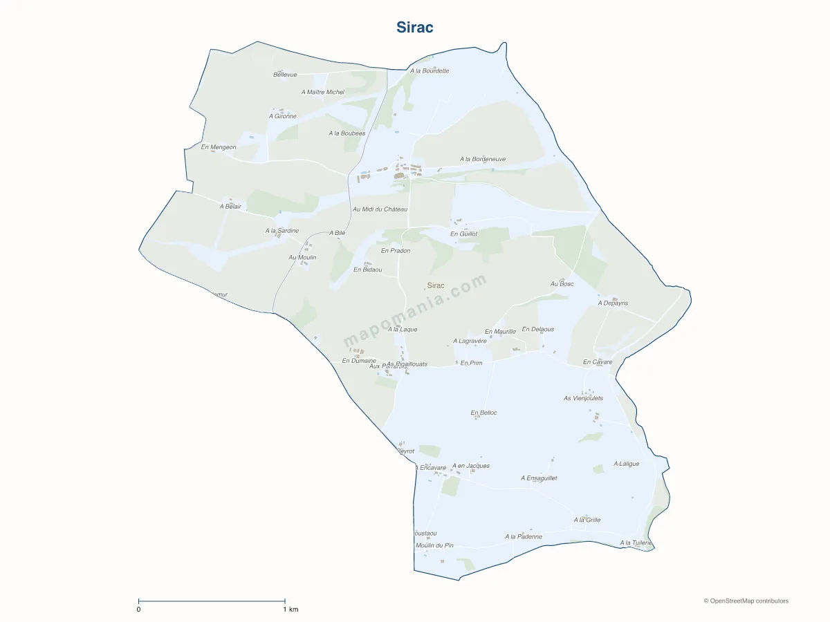 Carte de Sirac à personnaliser