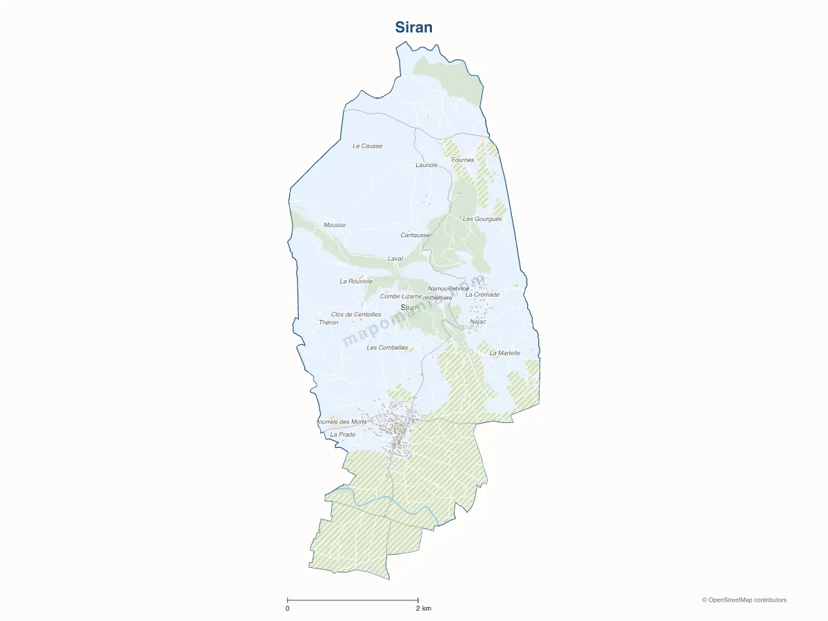 Carte de Siran à personnaliser