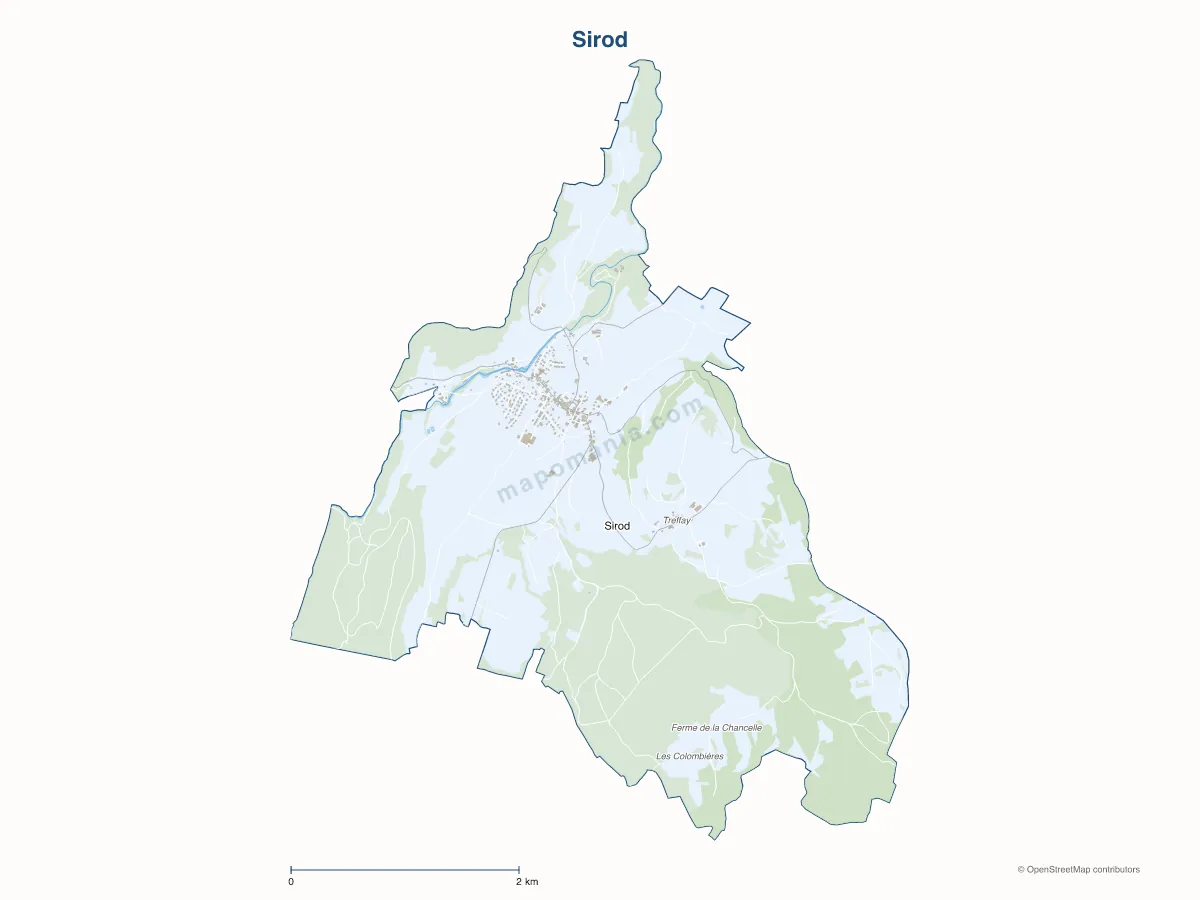 Carte de Sirod à personnaliser