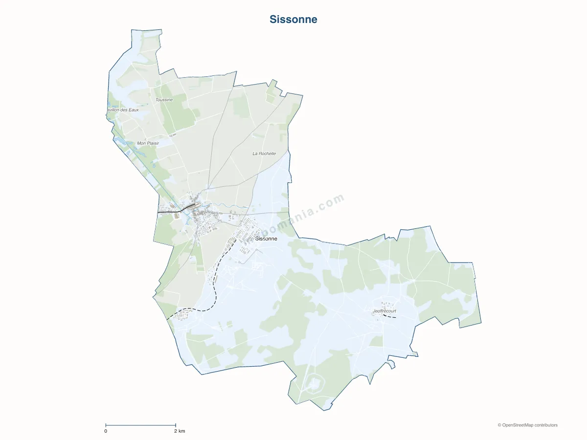 Carte de Sissonne à personnaliser