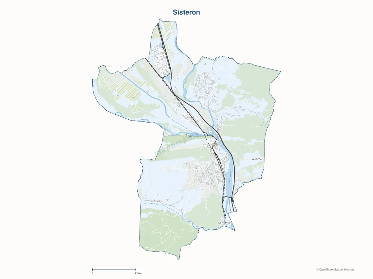Carte de Sisteron à personnaliser