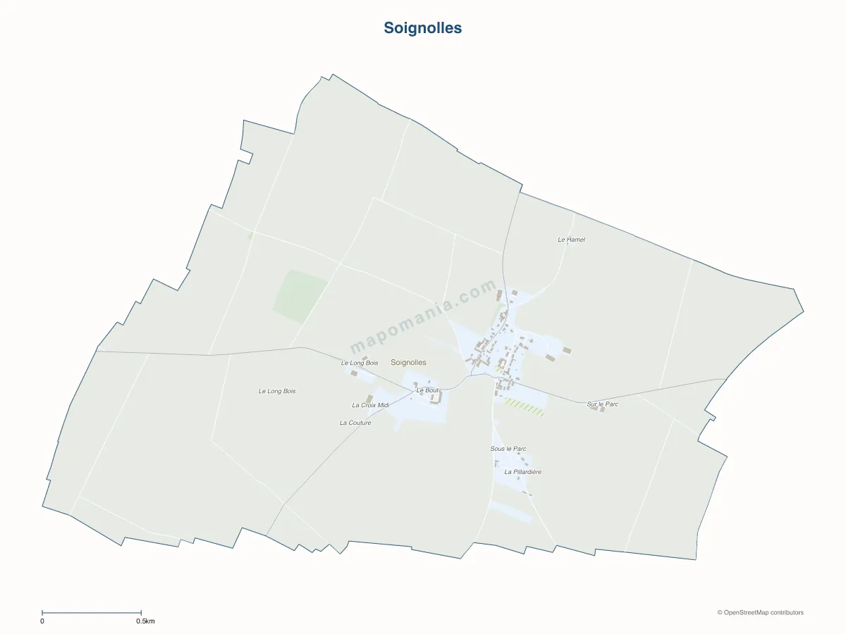 Carte de Soignolles à personnaliser