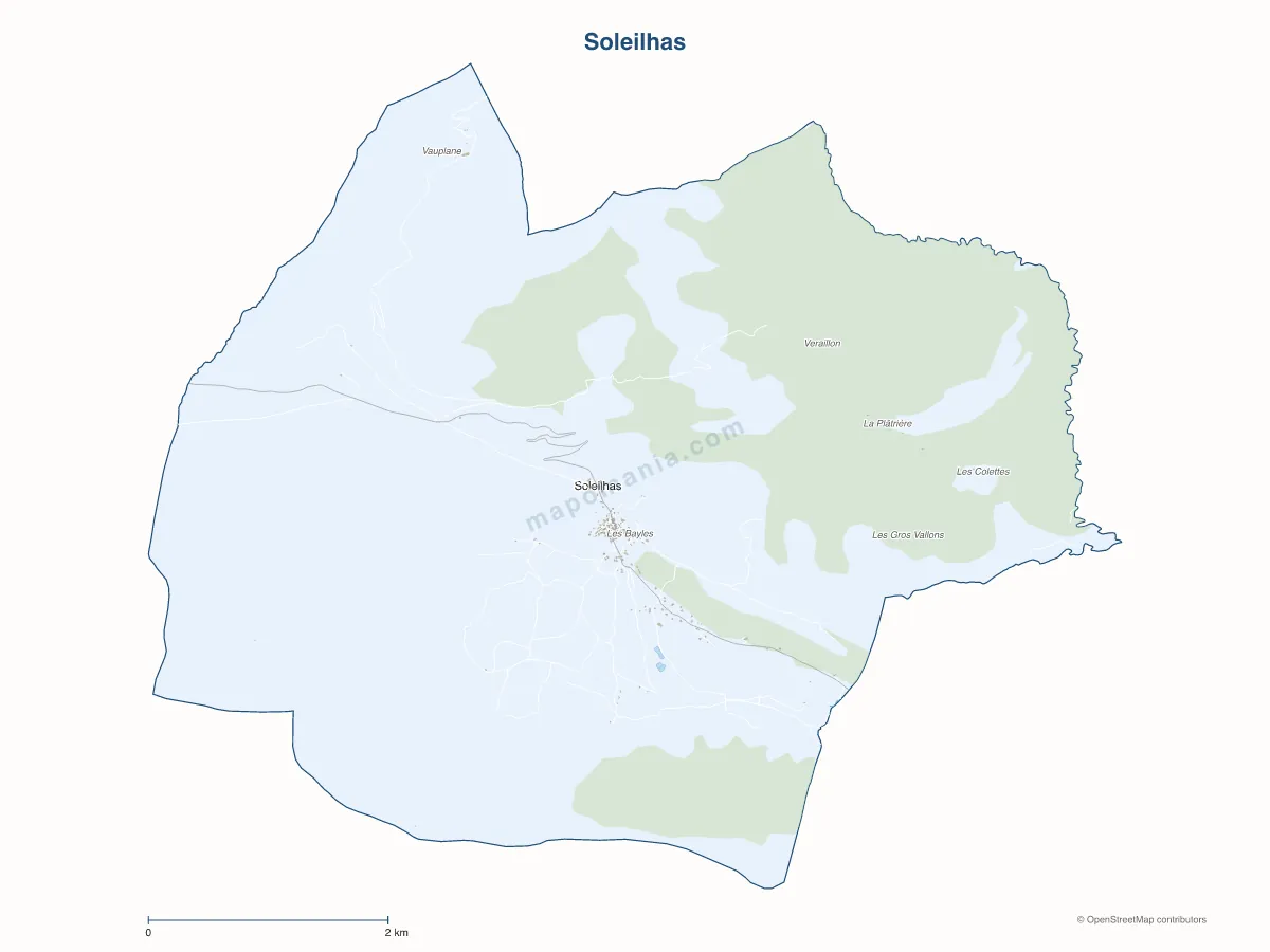 Carte de Soleilhas à personnaliser