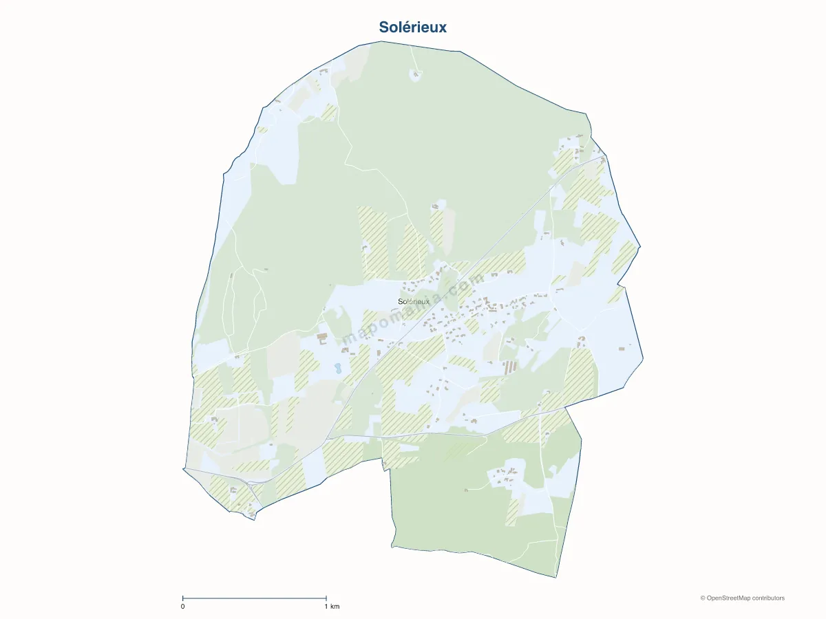 Carte de Solérieux à personnaliser