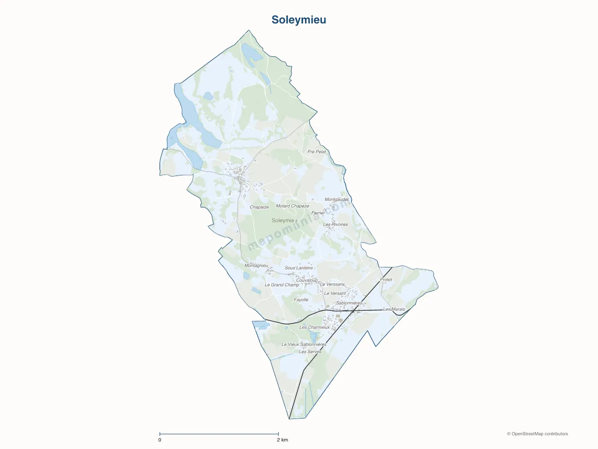 Carte de Soleymieu à personnaliser