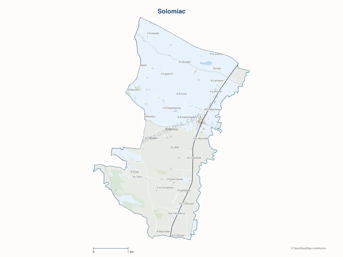Carte de Solomiac à personnaliser
