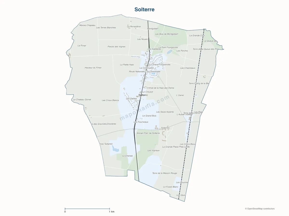 Carte de Solterre à personnaliser
