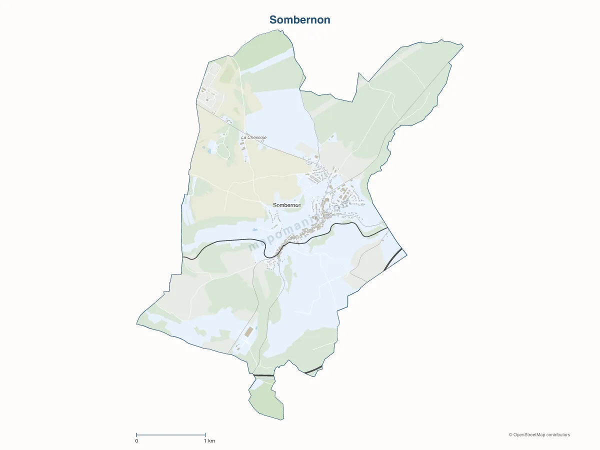 Carte de Sombernon à personnaliser