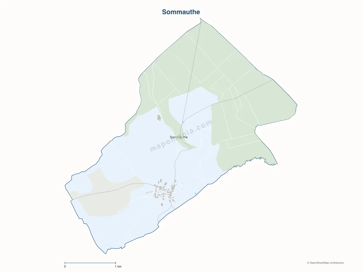 Carte de Sommauthe à personnaliser