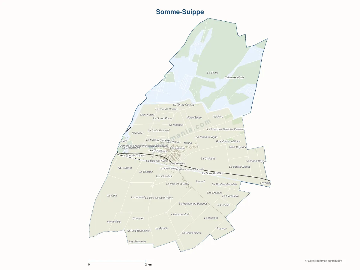 Carte de Somme-Suippe à personnaliser