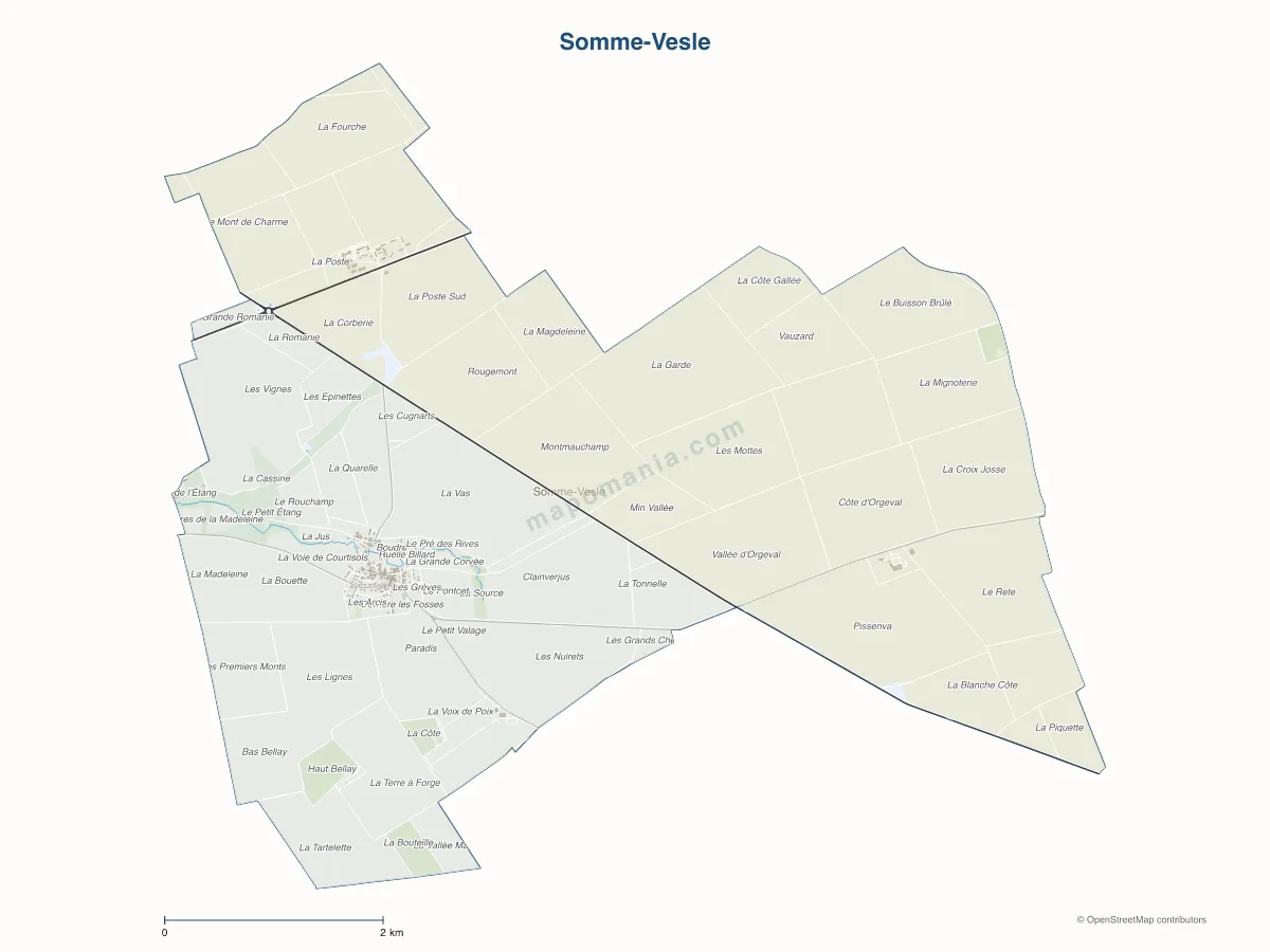 Carte de Somme-Vesle à personnaliser