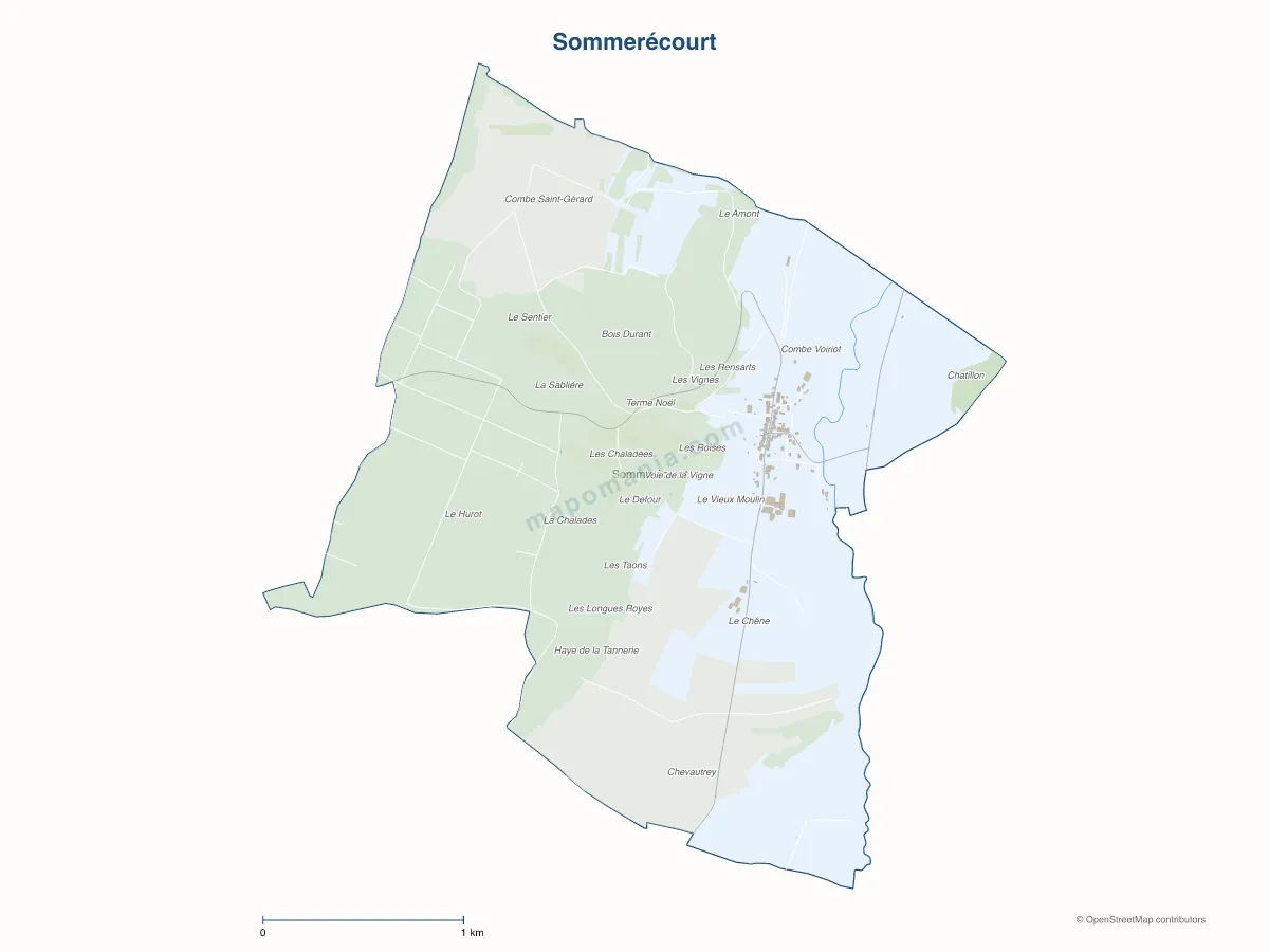 Carte de Sommerécourt à personnaliser