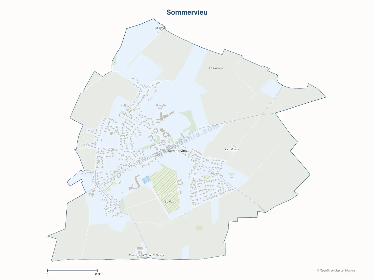 Carte de Sommervieu à personnaliser