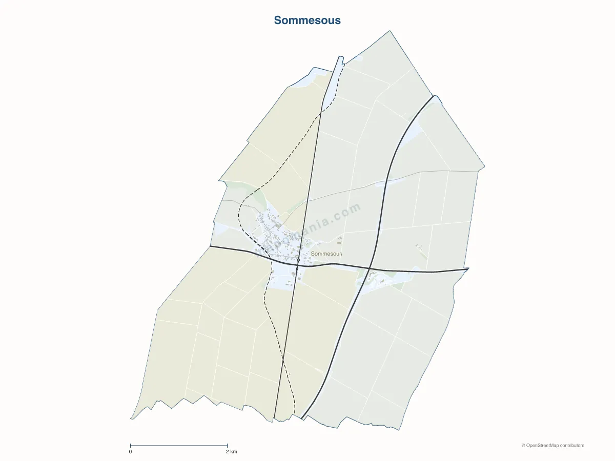 Carte de Sommesous à personnaliser