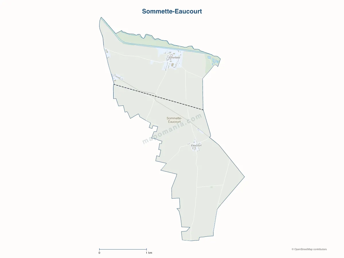 Carte de Sommette-Eaucourt à personnaliser