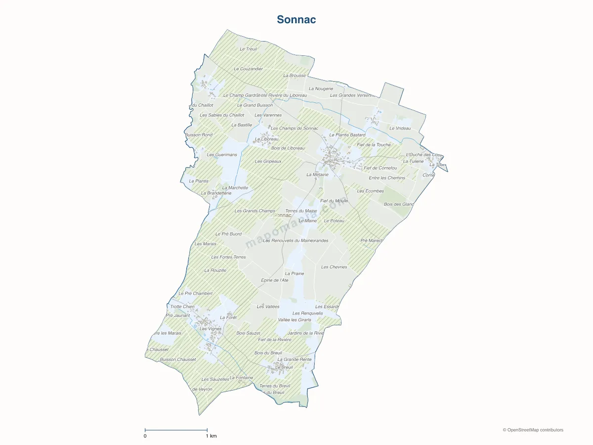 Carte de Sonnac à personnaliser
