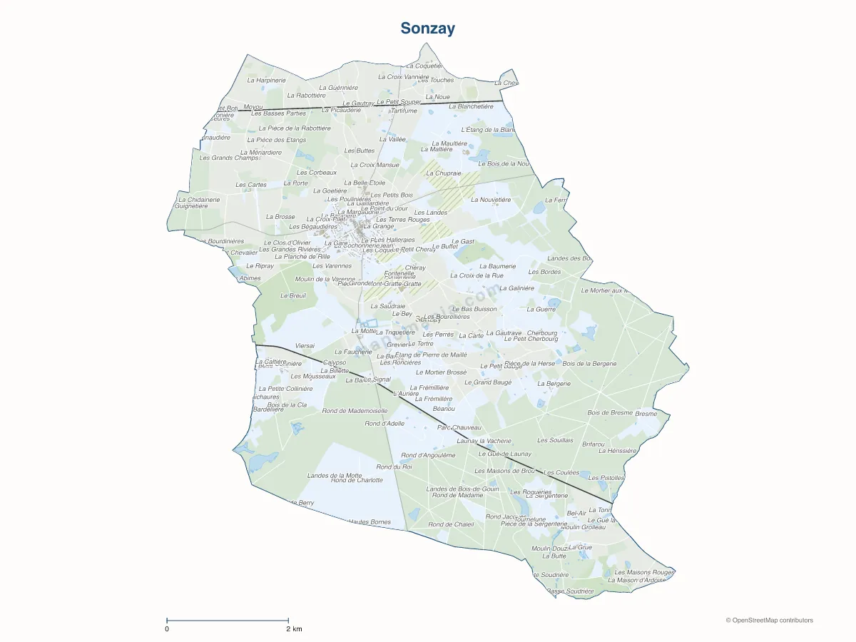 Carte de Sonzay à personnaliser