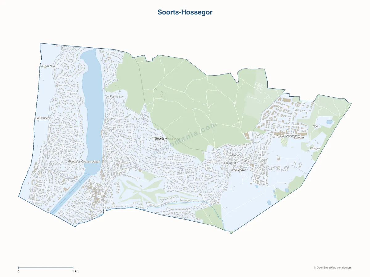 Carte de Soorts-Hossegor à personnaliser
