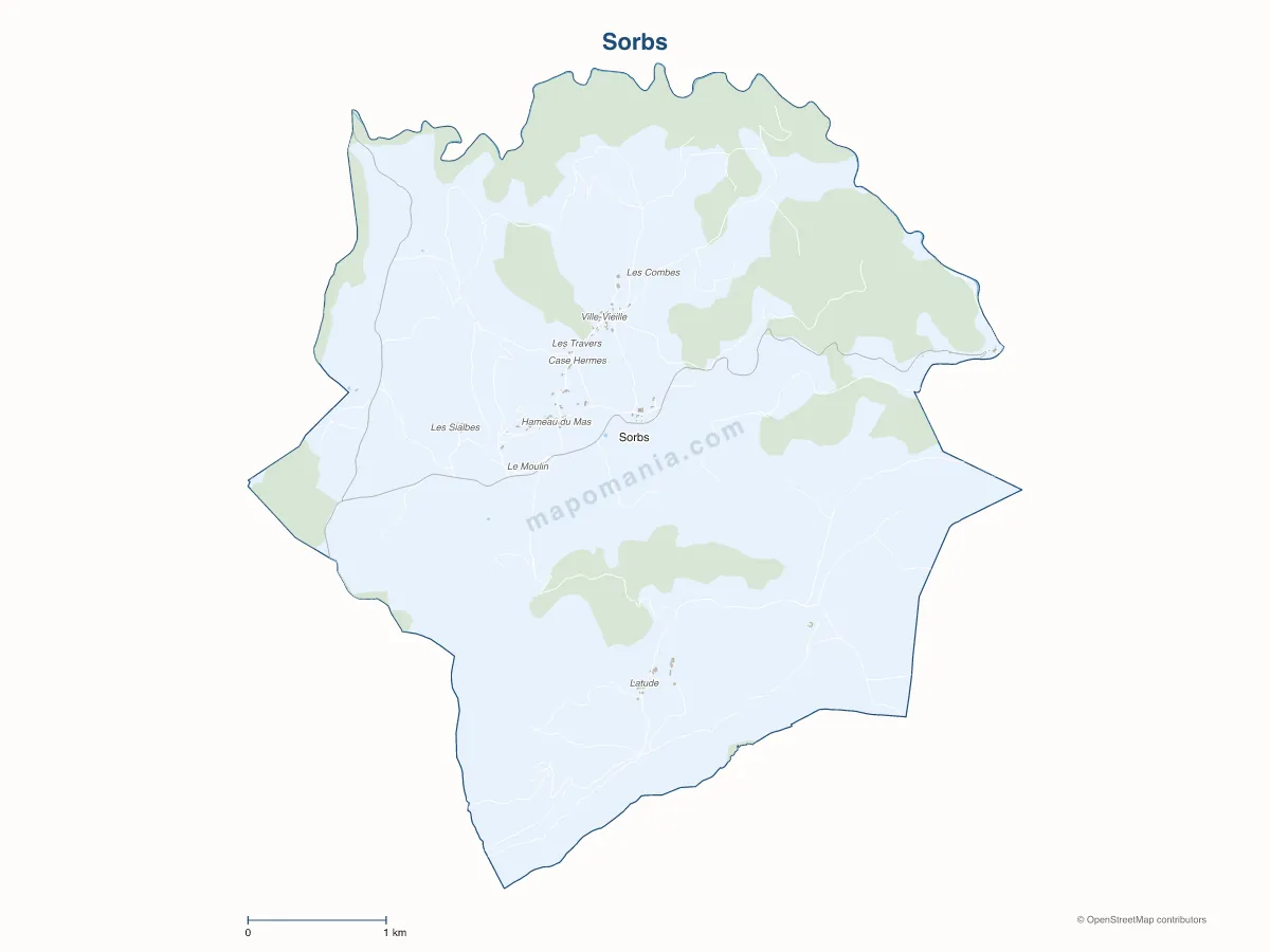 Carte de Sorbs à personnaliser
