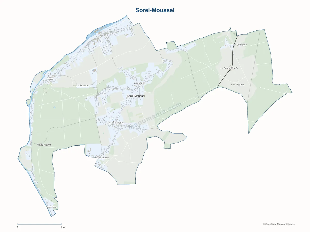 Carte de Sorel-Moussel à personnaliser