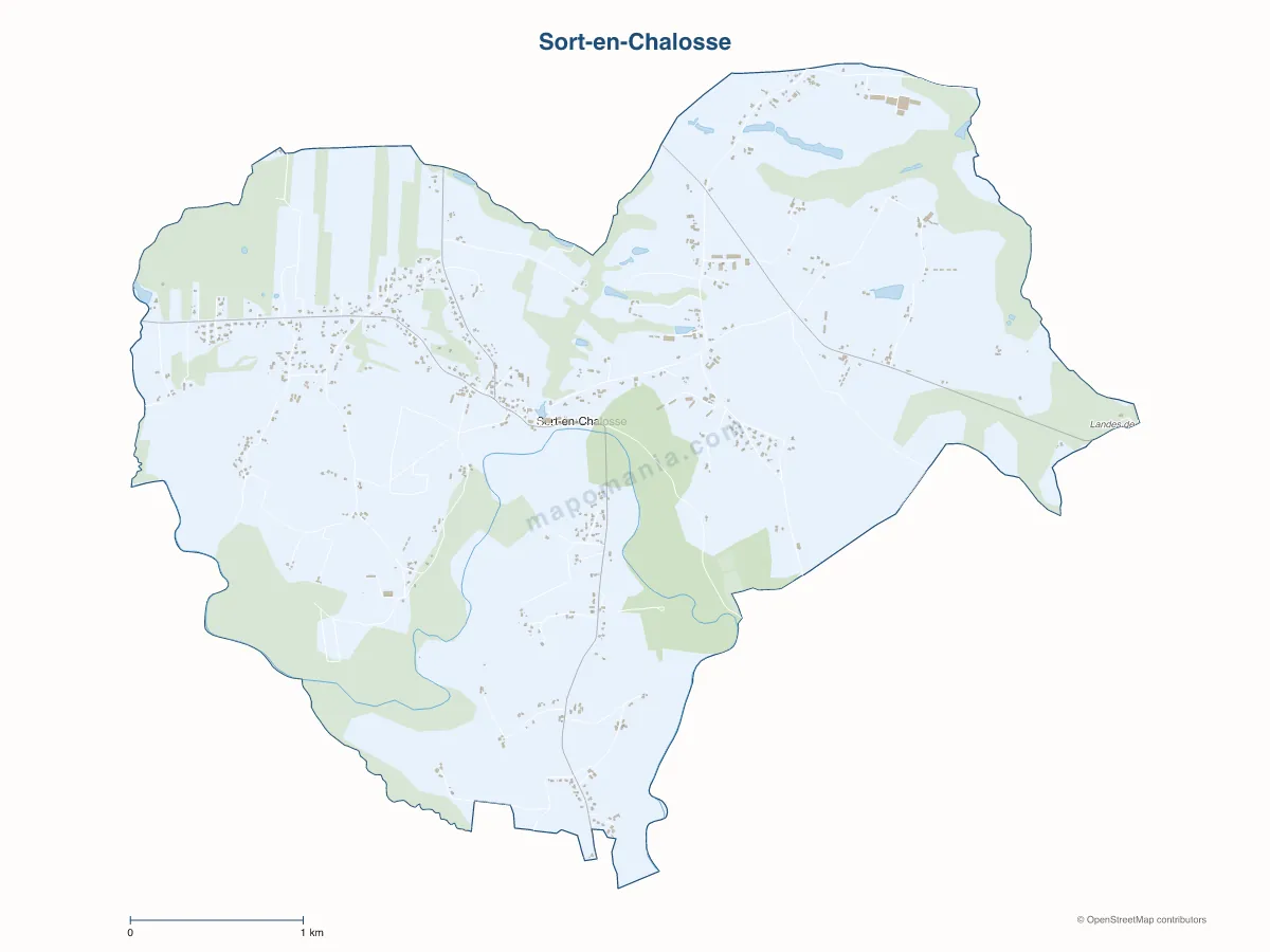 Carte de Sort-en-Chalosse à personnaliser
