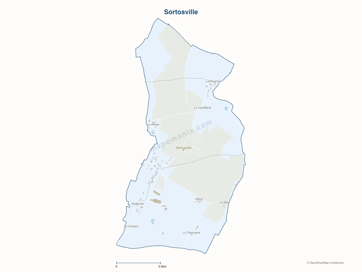 Carte de Sortosville à personnaliser