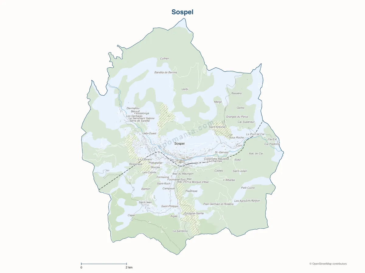 Carte de Sospel à personnaliser