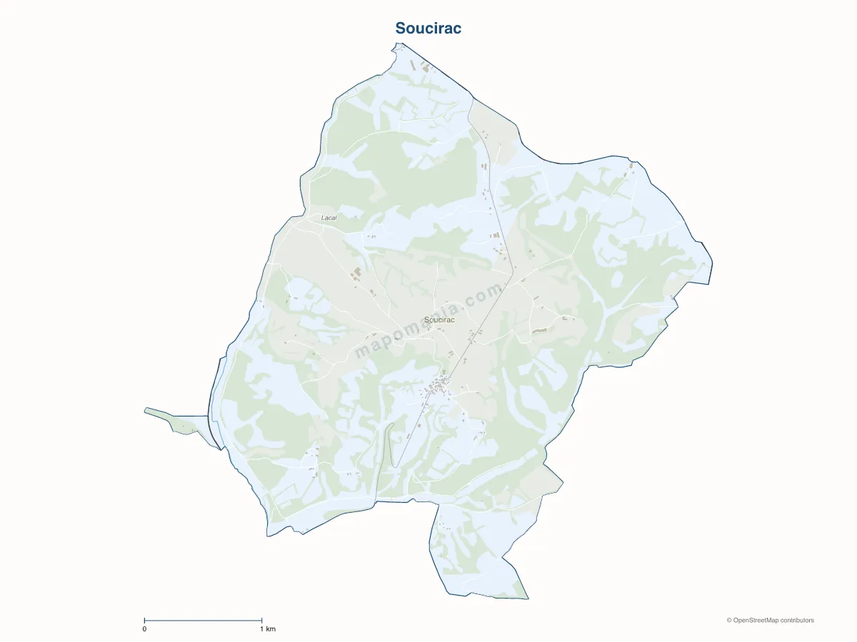 Carte de Soucirac à personnaliser