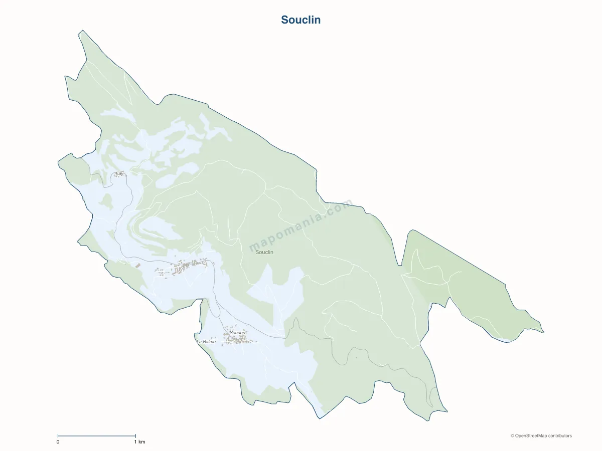 Carte de Souclin à personnaliser
