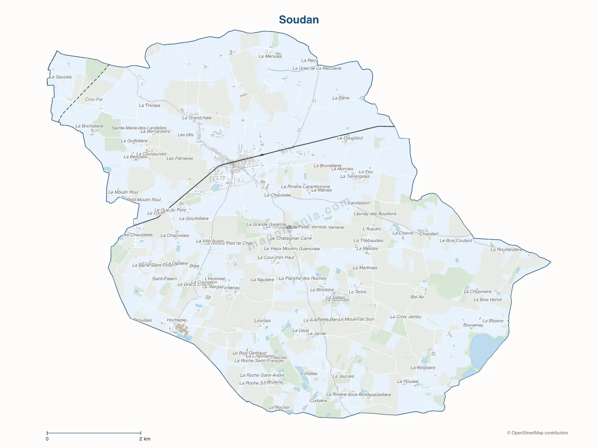 Carte de Soudan à personnaliser