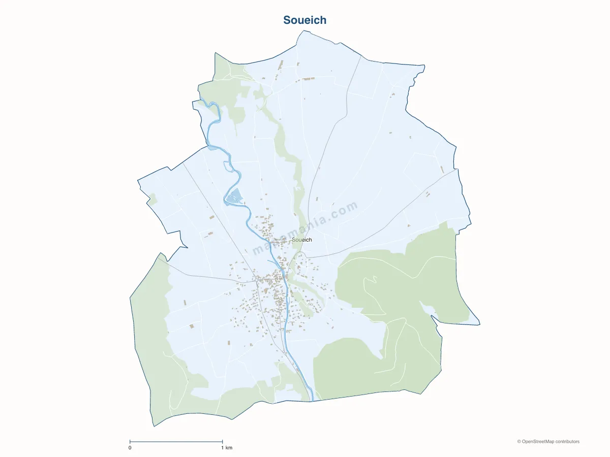 Carte de Soueich à personnaliser