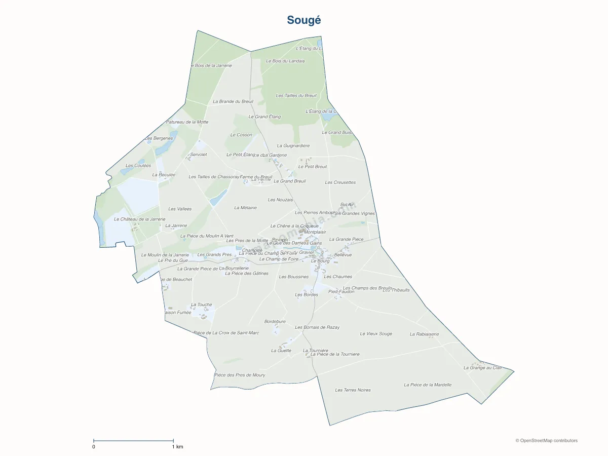 Carte de Sougé à personnaliser