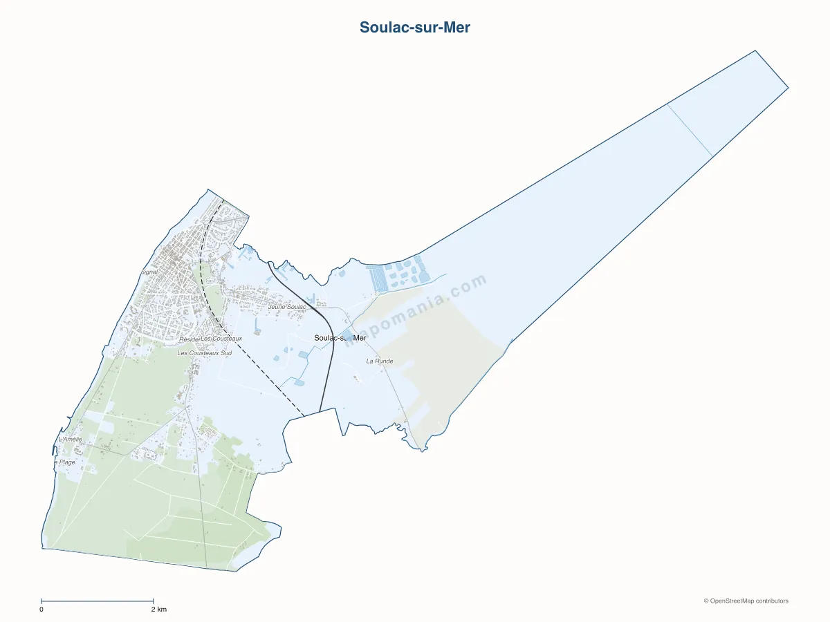 Carte de Soulac-sur-Mer à personnaliser