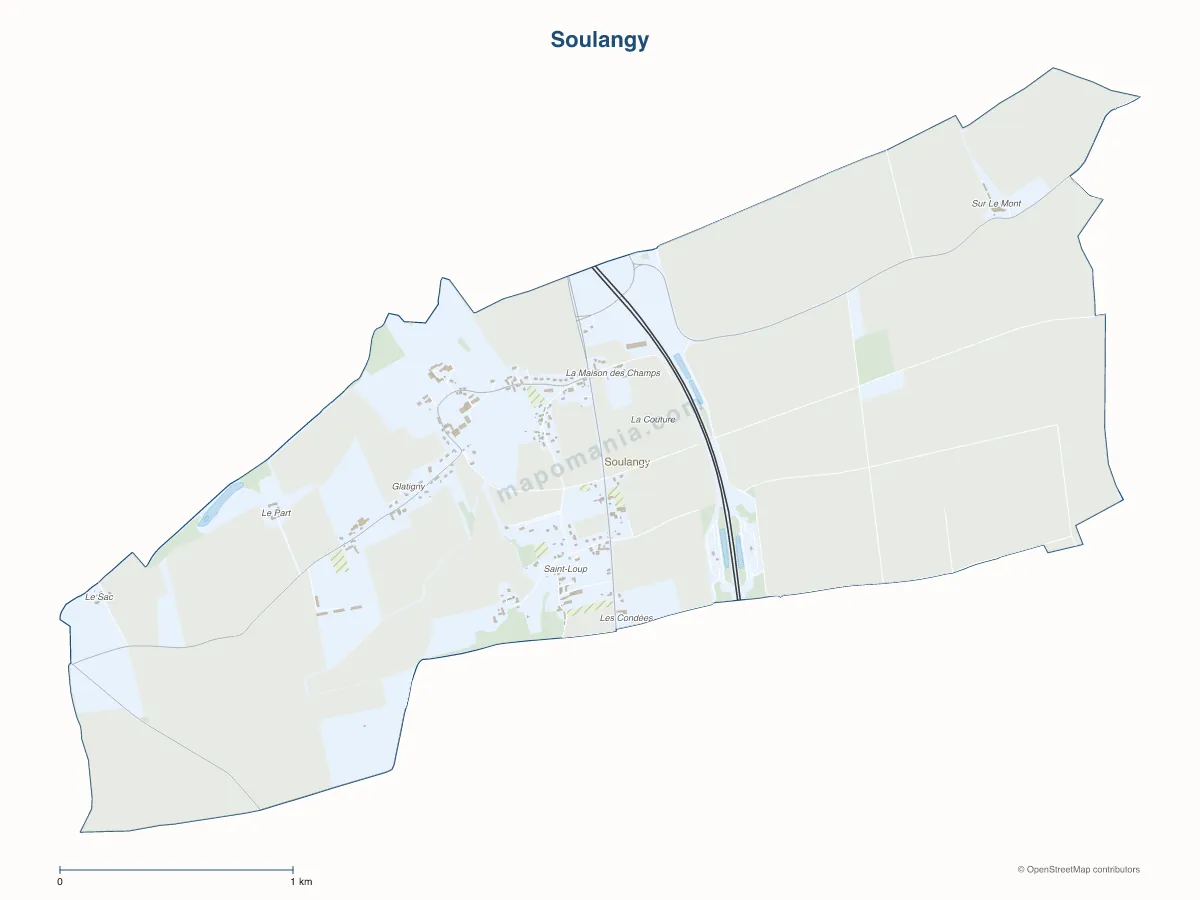 Carte de Soulangy à personnaliser