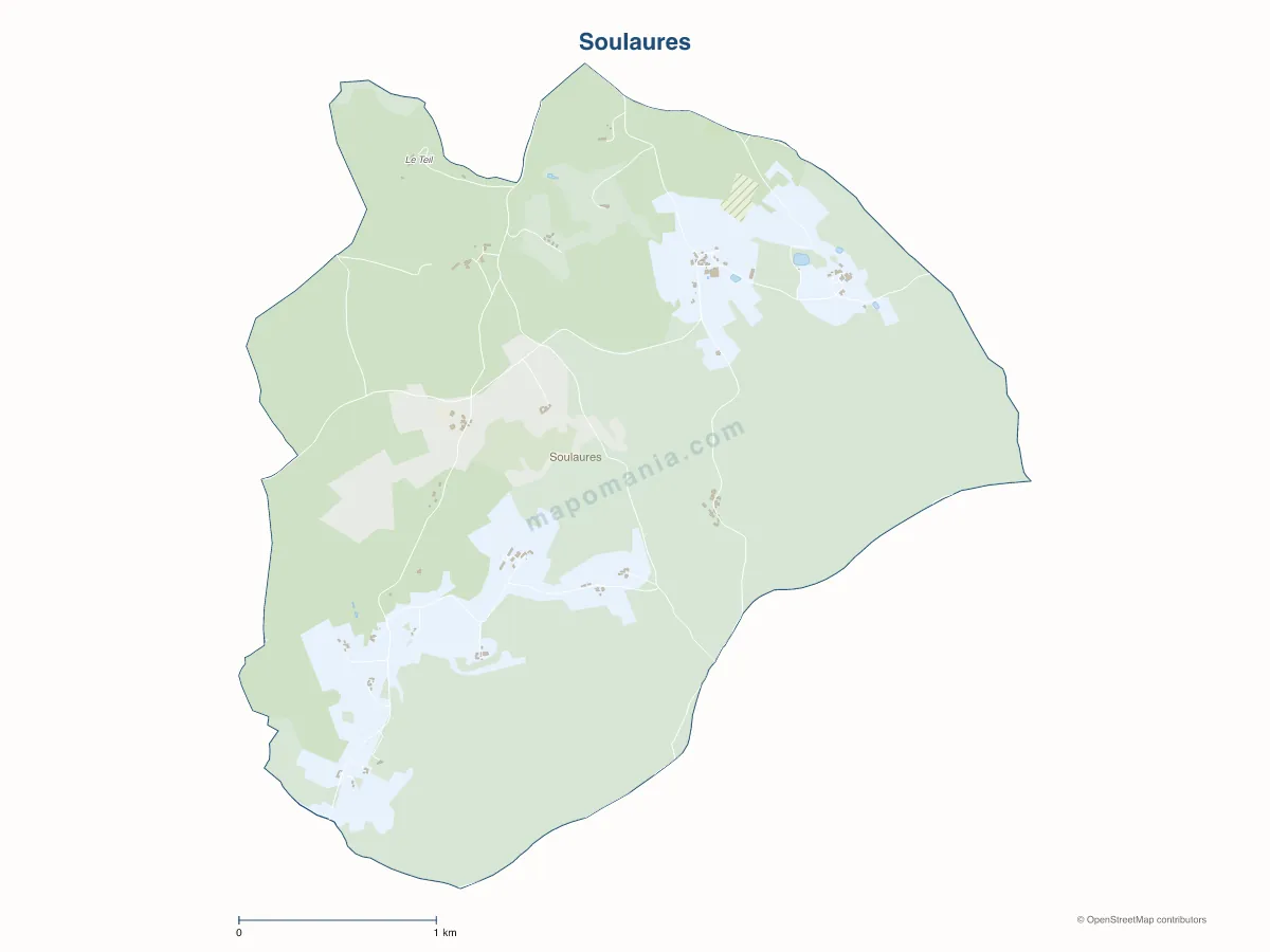 Carte de Soulaures à personnaliser