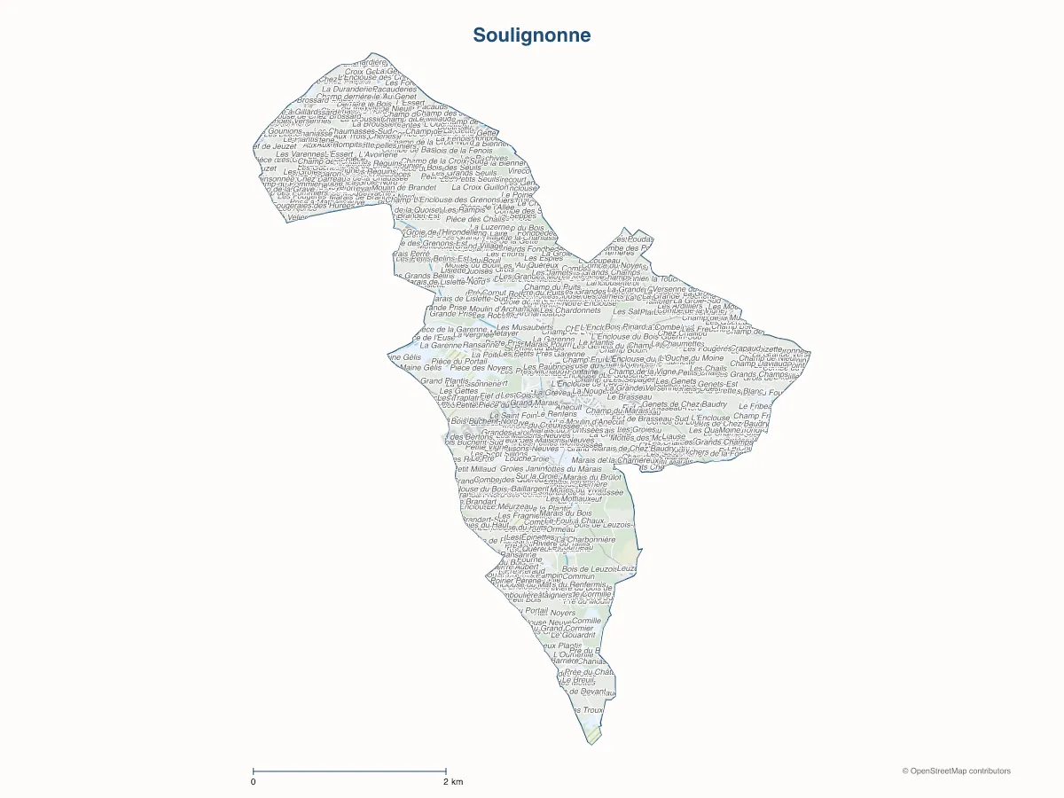 Carte de Soulignonne à personnaliser