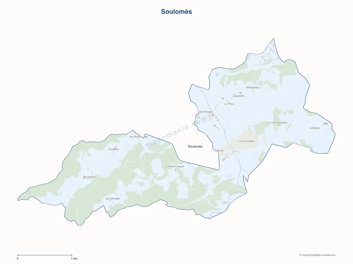 Carte de Soulomès à personnaliser