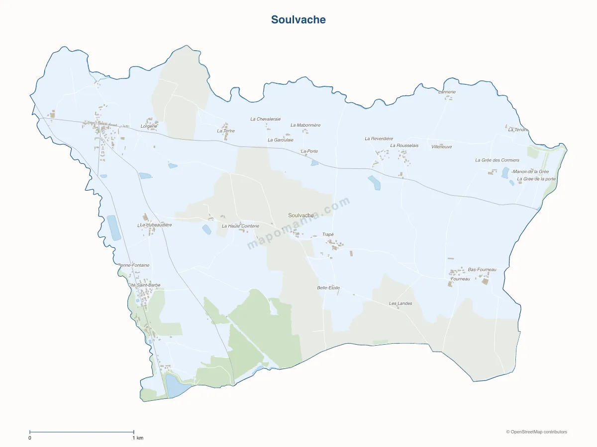 Carte de Soulvache à personnaliser