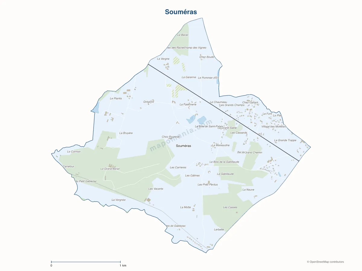 Carte de Souméras à personnaliser