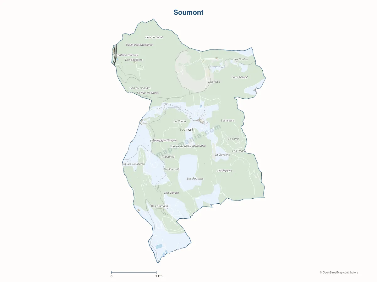 Carte de Soumont à personnaliser