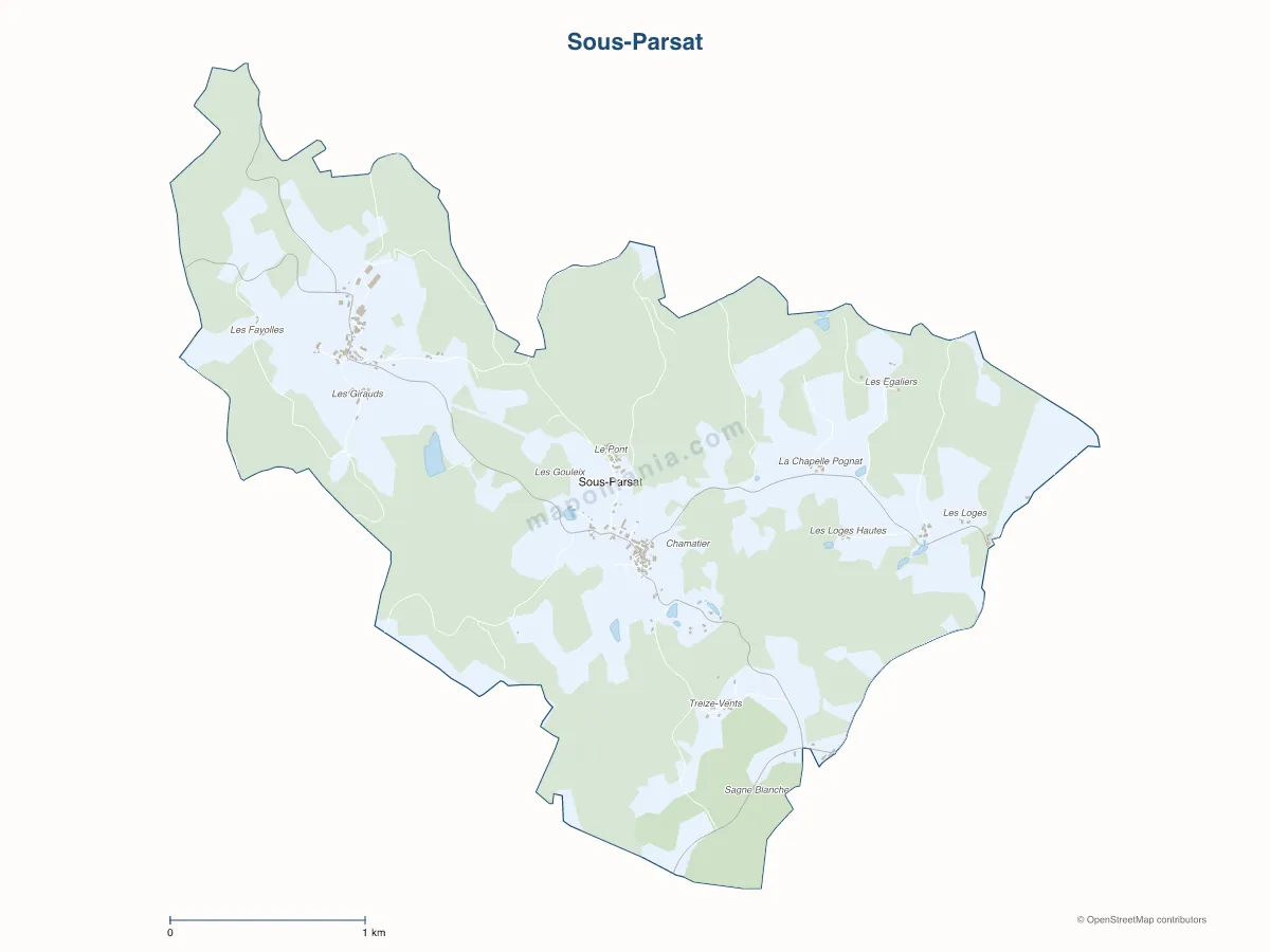 Carte de Sous-Parsat à personnaliser