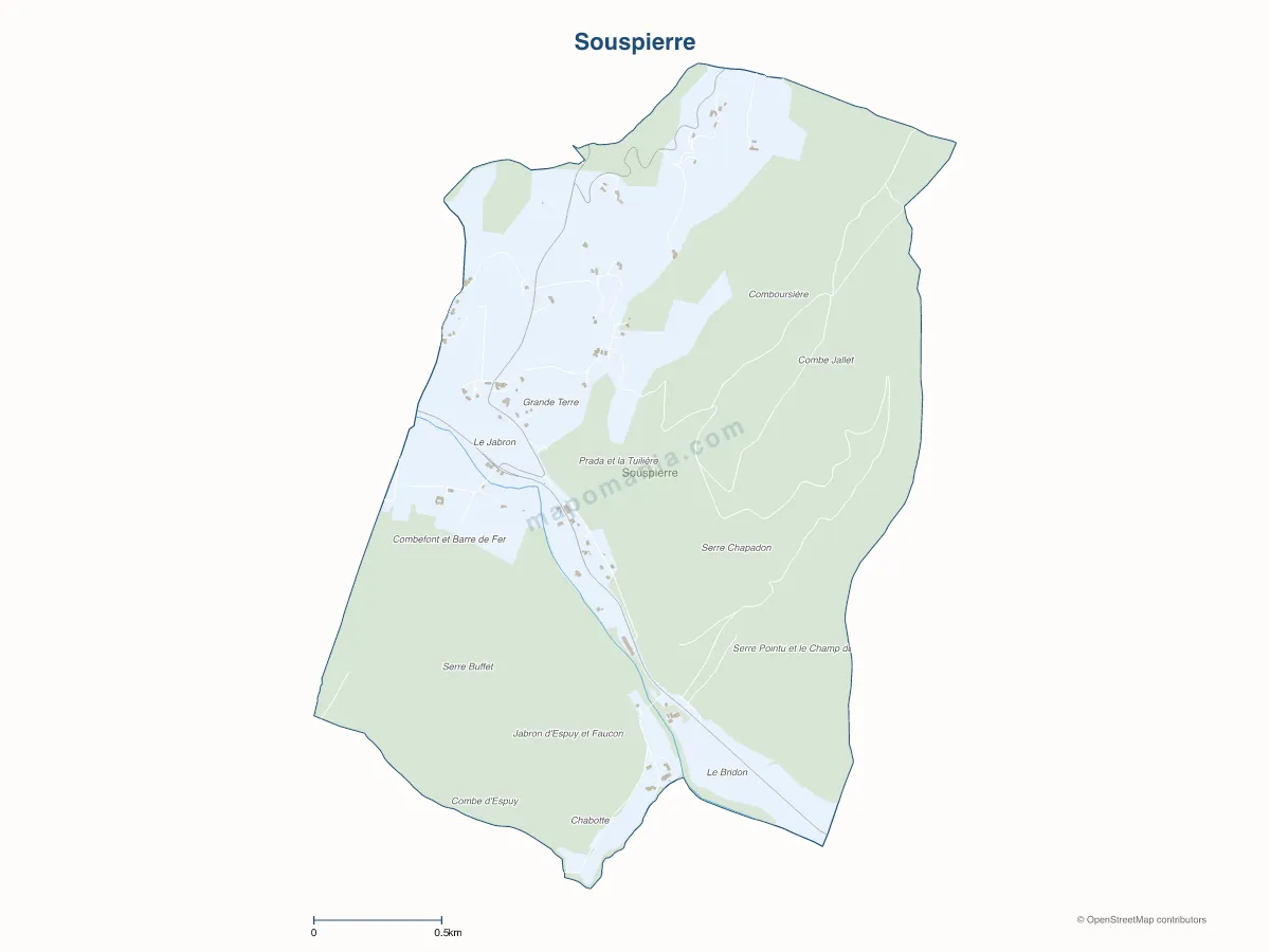 Carte de Souspierre à personnaliser