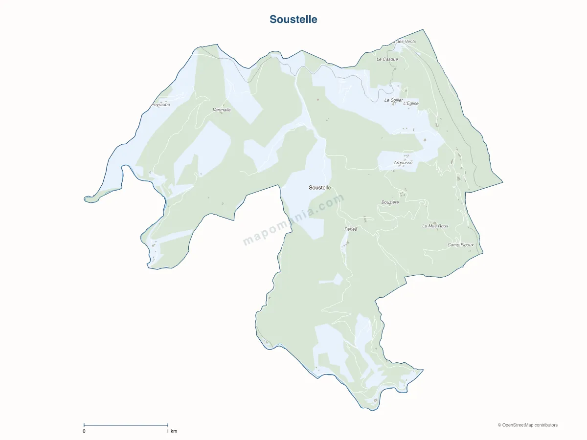Carte de Soustelle à personnaliser