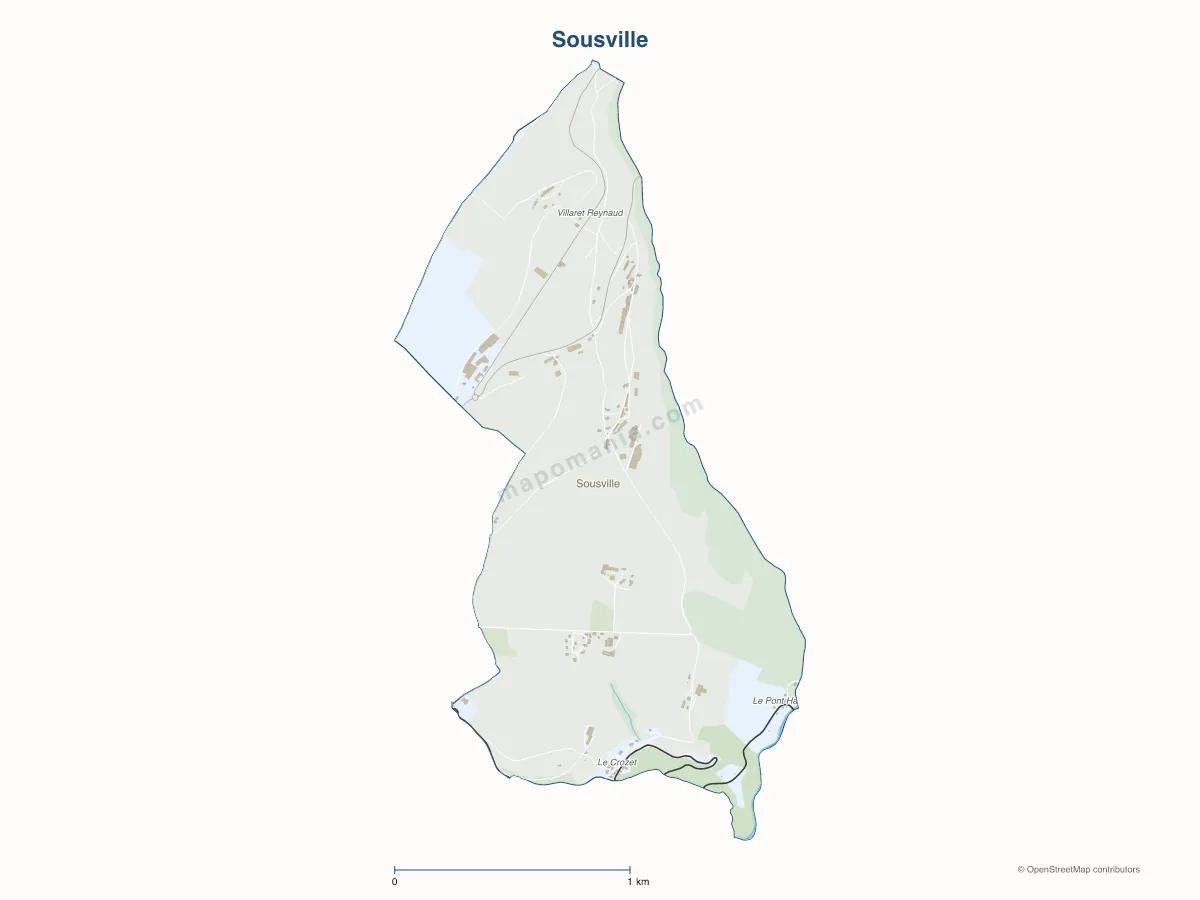 Carte de Sousville à personnaliser