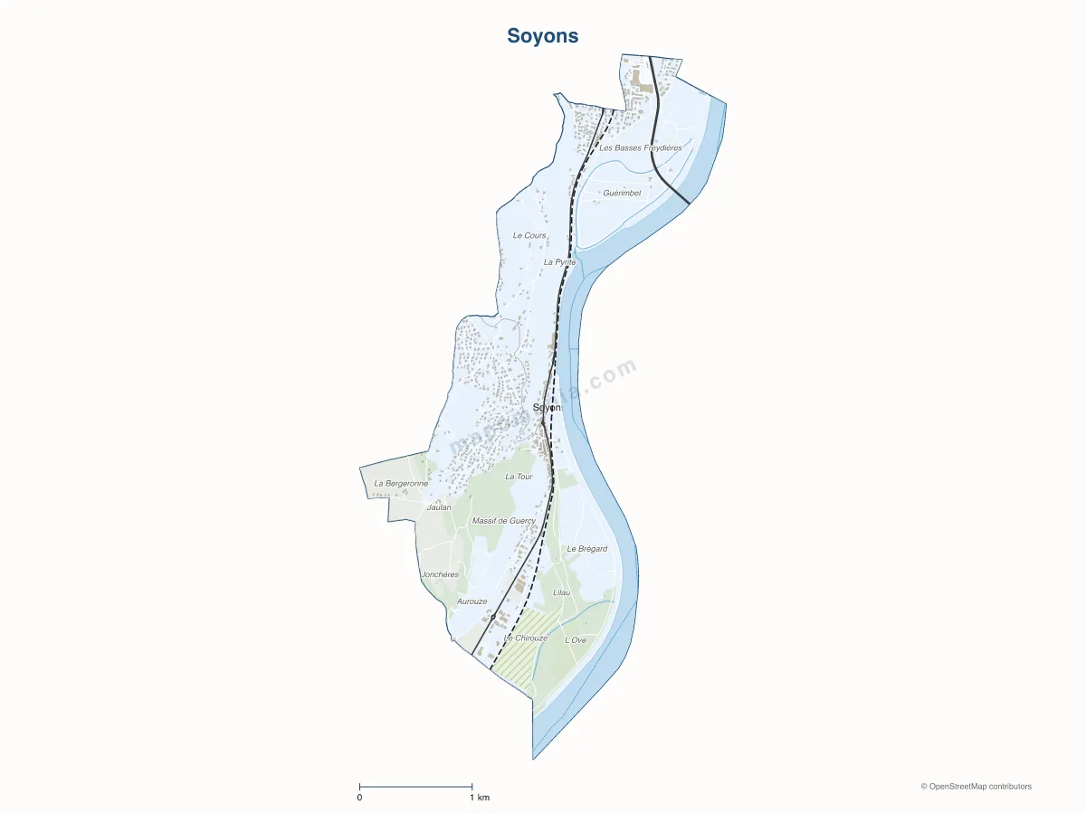 Carte de Soyons à personnaliser