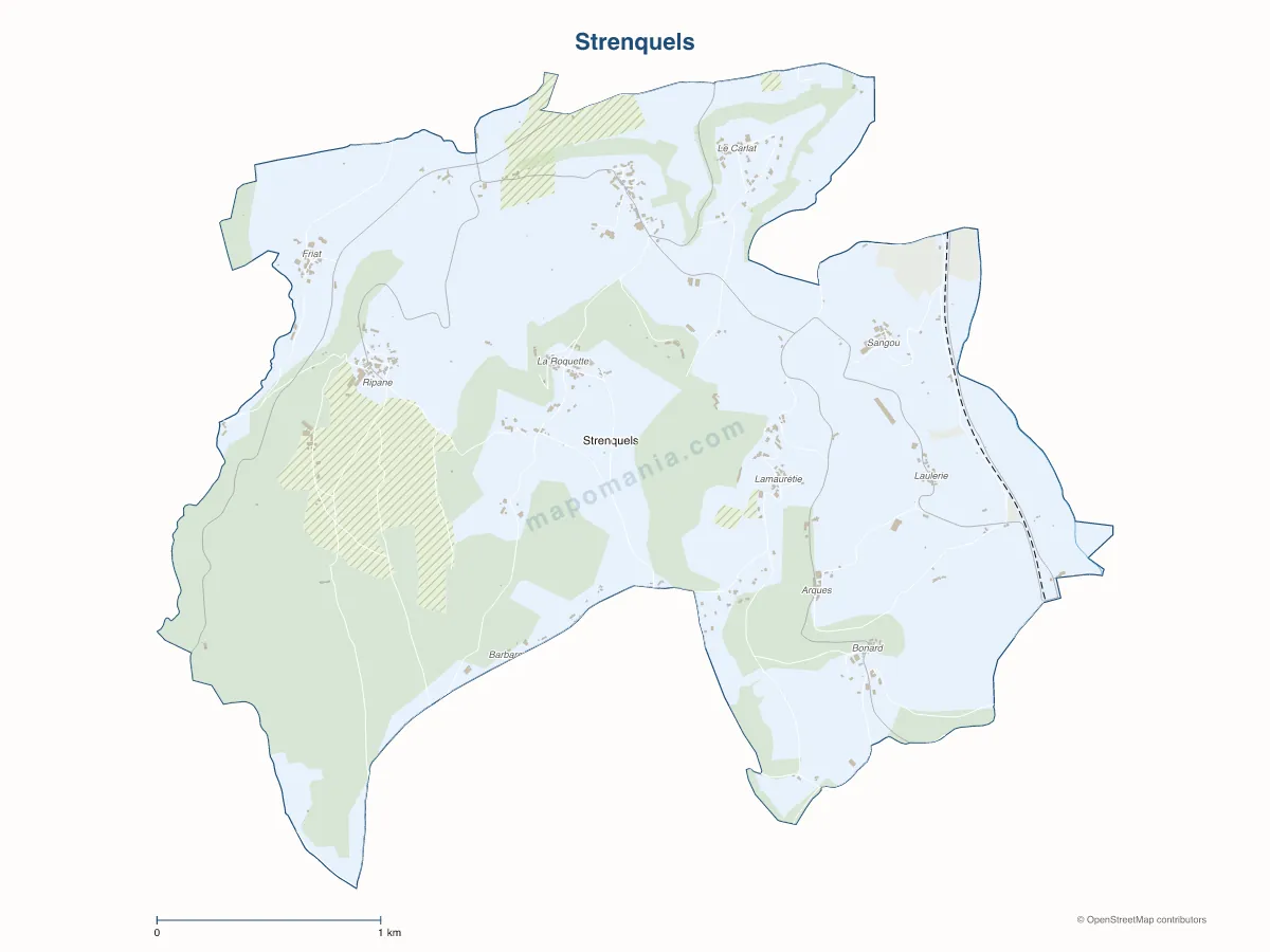 Carte de Strenquels à personnaliser