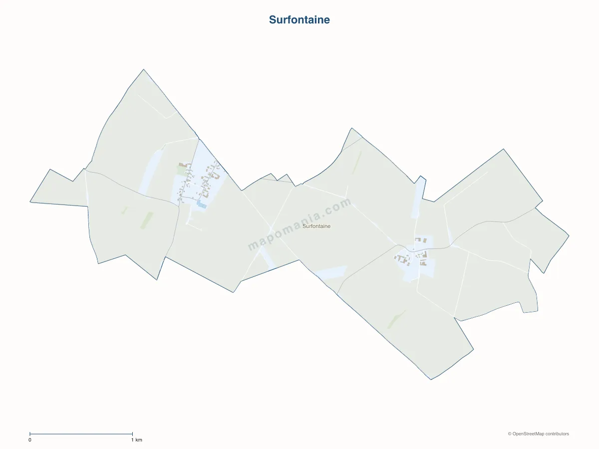 Carte de Surfontaine à personnaliser