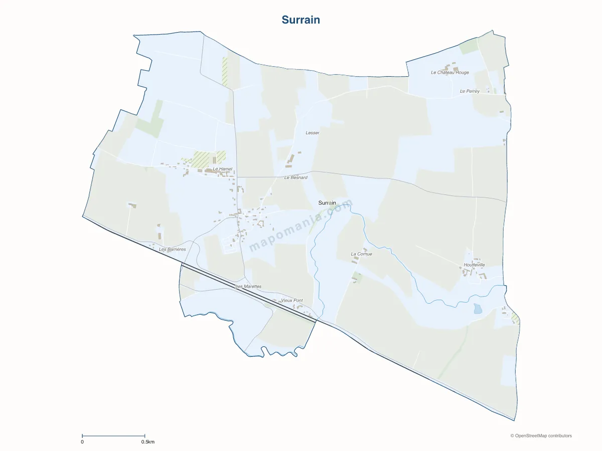 Carte de Surrain à personnaliser