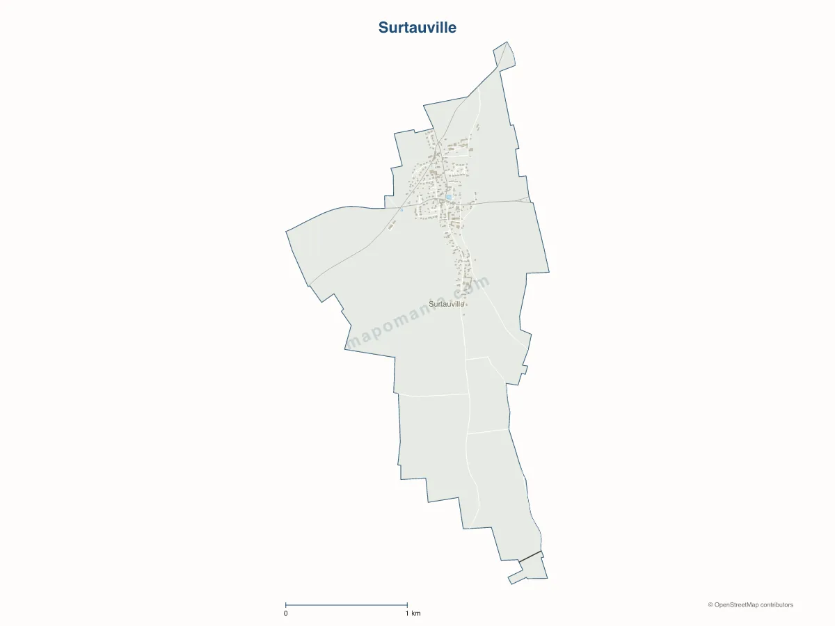 Carte de Surtauville à personnaliser