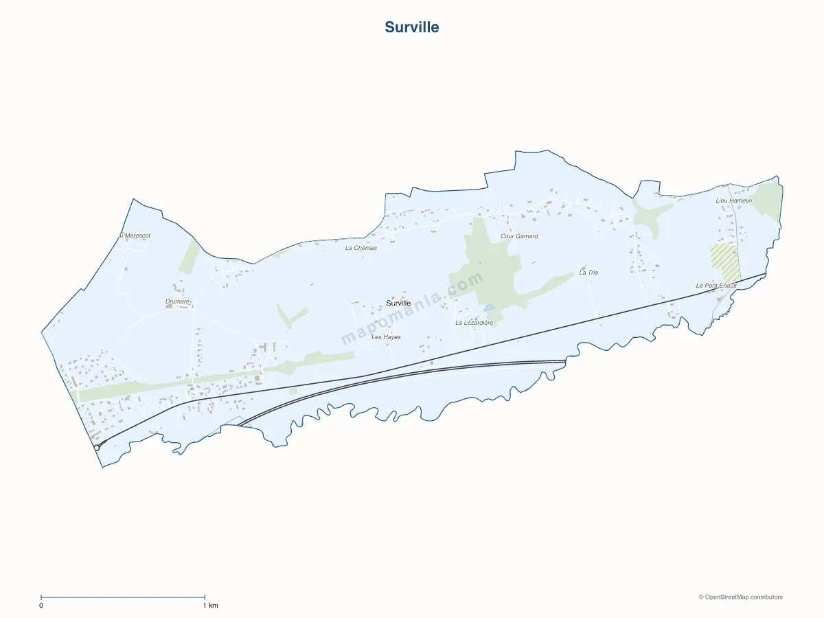 Carte de Surville à personnaliser